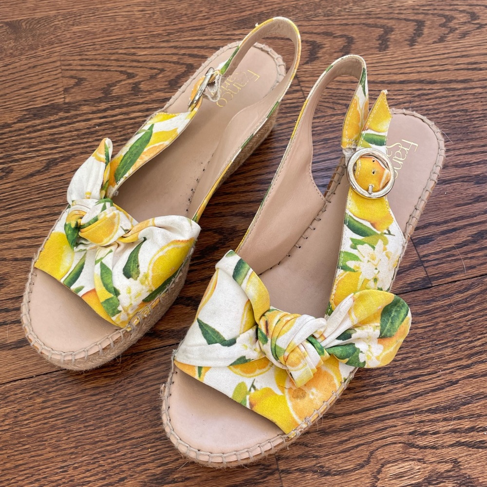 Franco Sarto Women’s Lemon Print Sandals